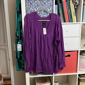 Lane Bryant Women's Purple Blouse